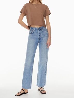 The Joni Light Blue Wash High-Rise Loose Jeans